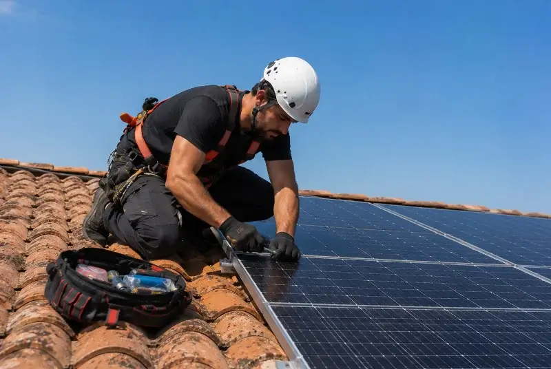Maintenance et monitoring de panneaux solaires à Avène